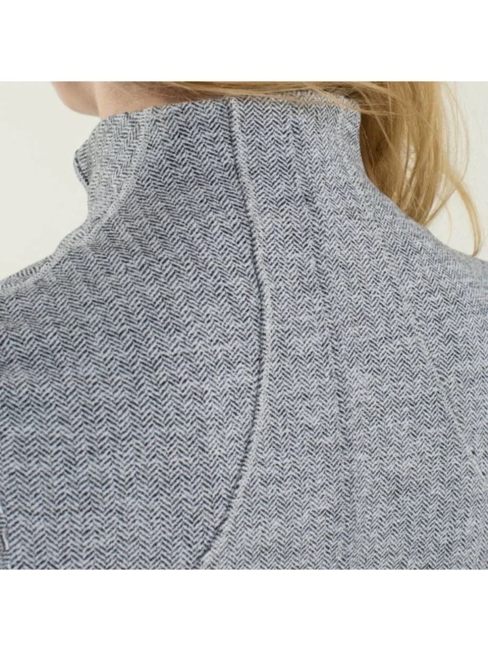 Lululemon Forme Jacket II *Textured Heathered Herringbone Heathered Black White